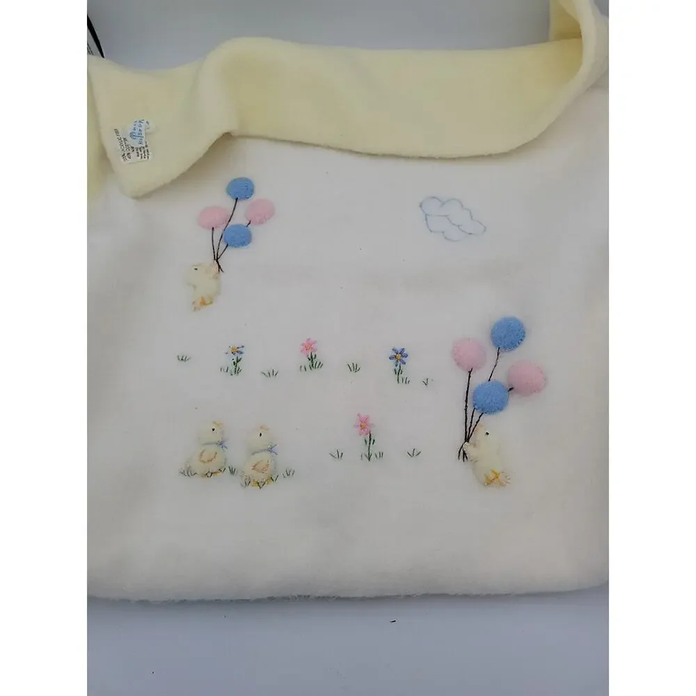 Vtg Young Peoples Floor Baby Blanket 34